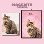Dein Haustier als Aquarell Kunstwerk - Personalisiertes Premium Poster nur für Dich